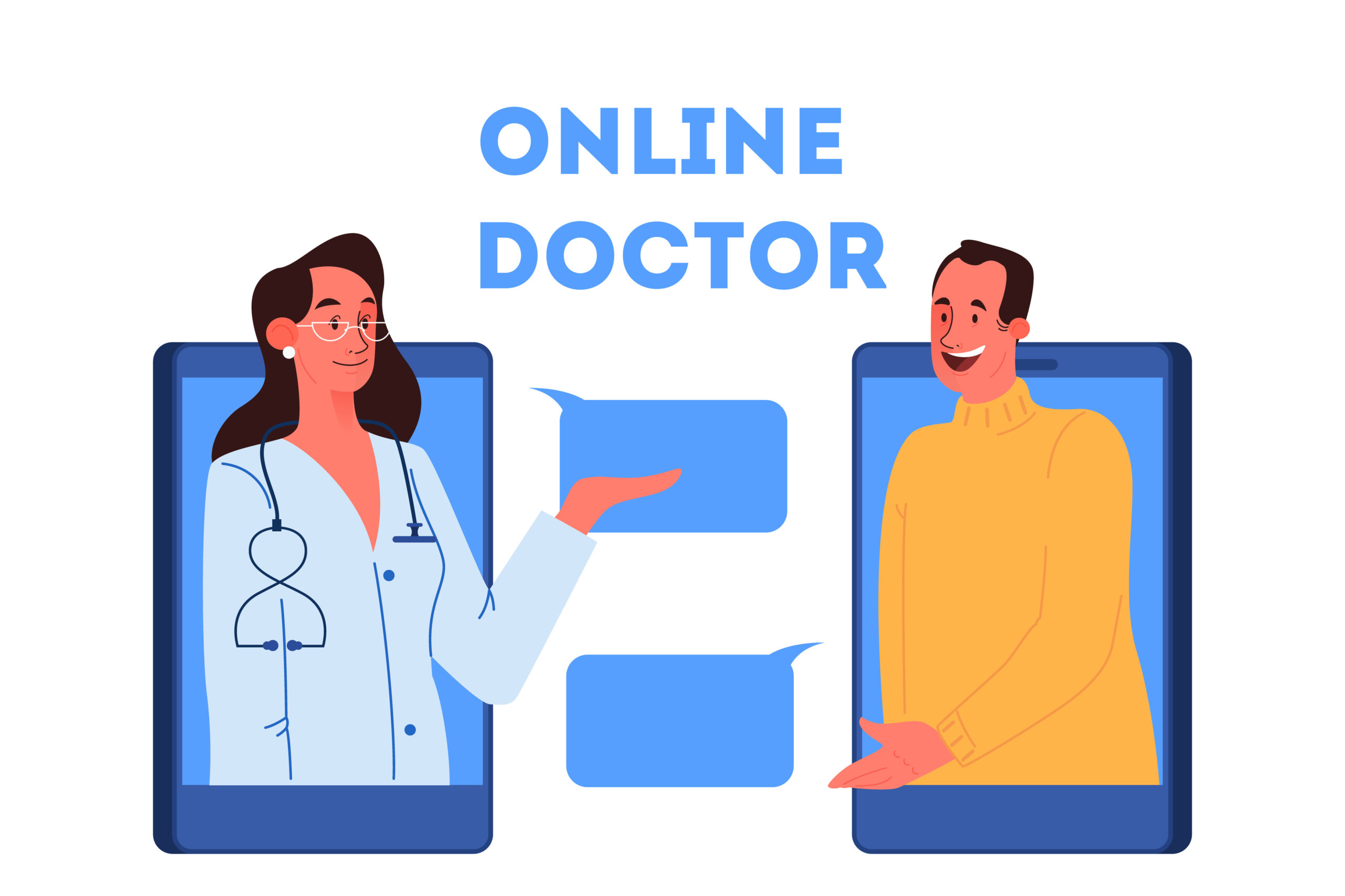 Online medical consultation concept. Idea of digital technology